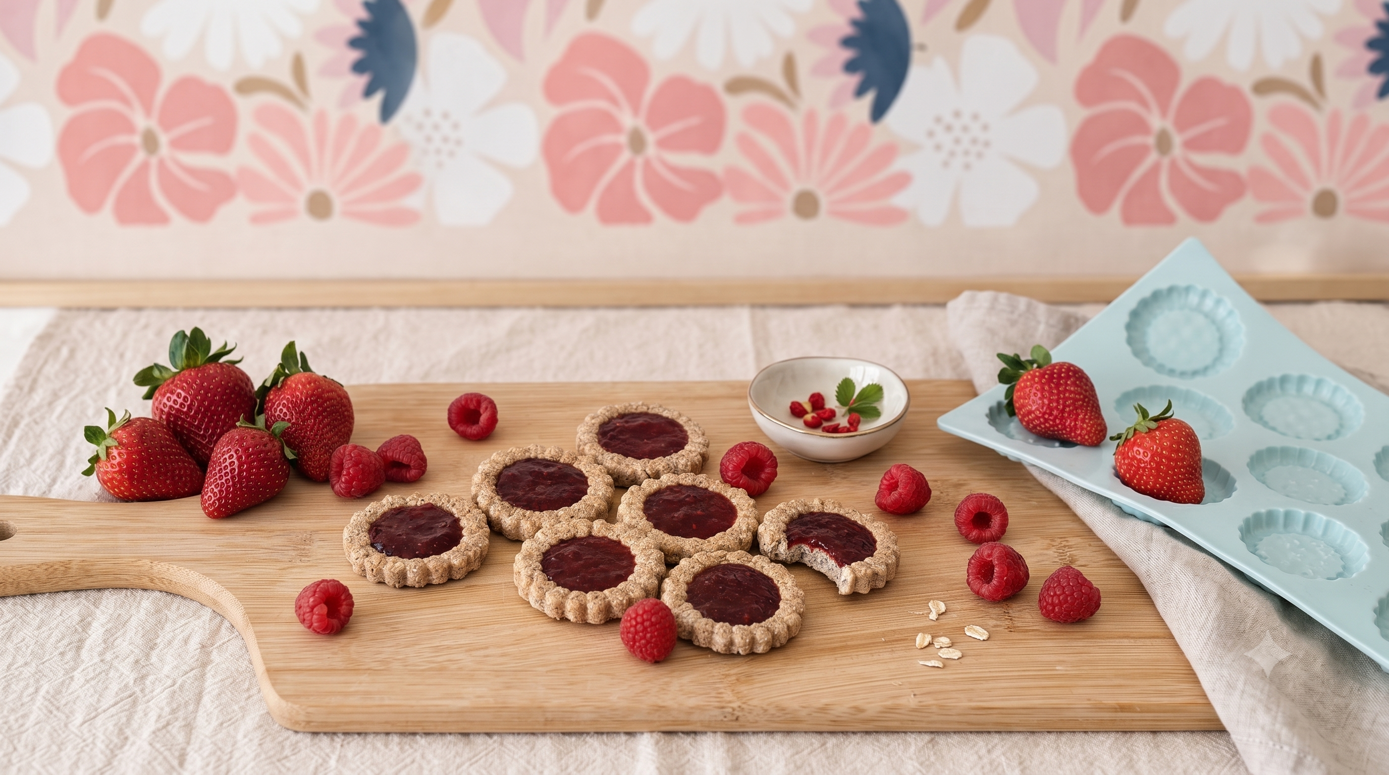 Tartelettes rustiques à la framboise