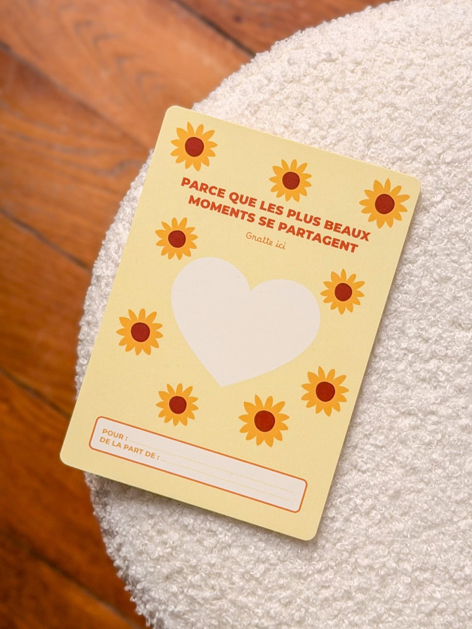Carte à gratter personnalisée – Parce que les plus beaux moments se partagent