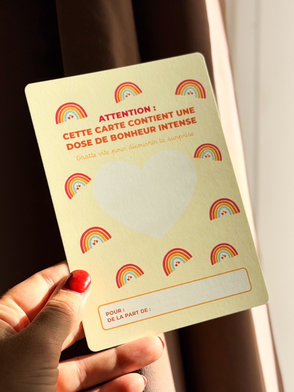 Carte à gratter personnalisée – Une dose de bonheur intense