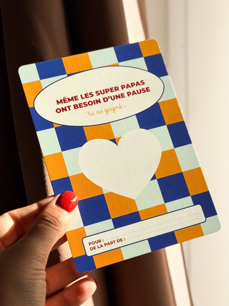 Carte à gratter personnalisée – Même les super papas ont besoin d'une pause