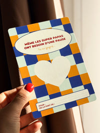 Carte à gratter personnalisée – Même les super papas ont besoin d'une pause