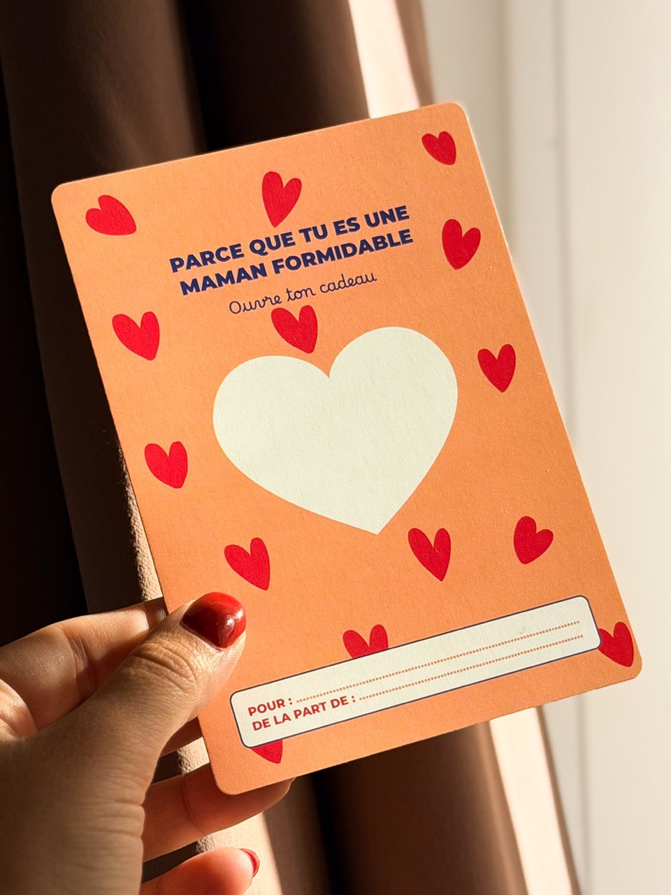 Carte à gratter personnalisée – Parce que tu es une maman formidable