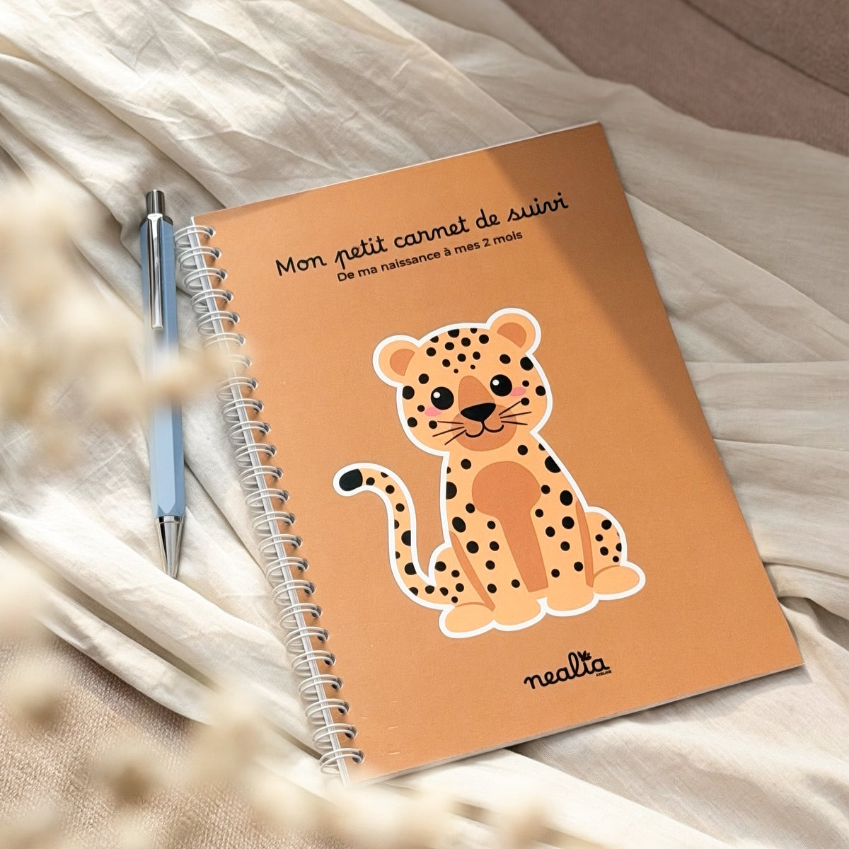 Carnet de suivi bébé - 60 jours de suivi - LEOPARD