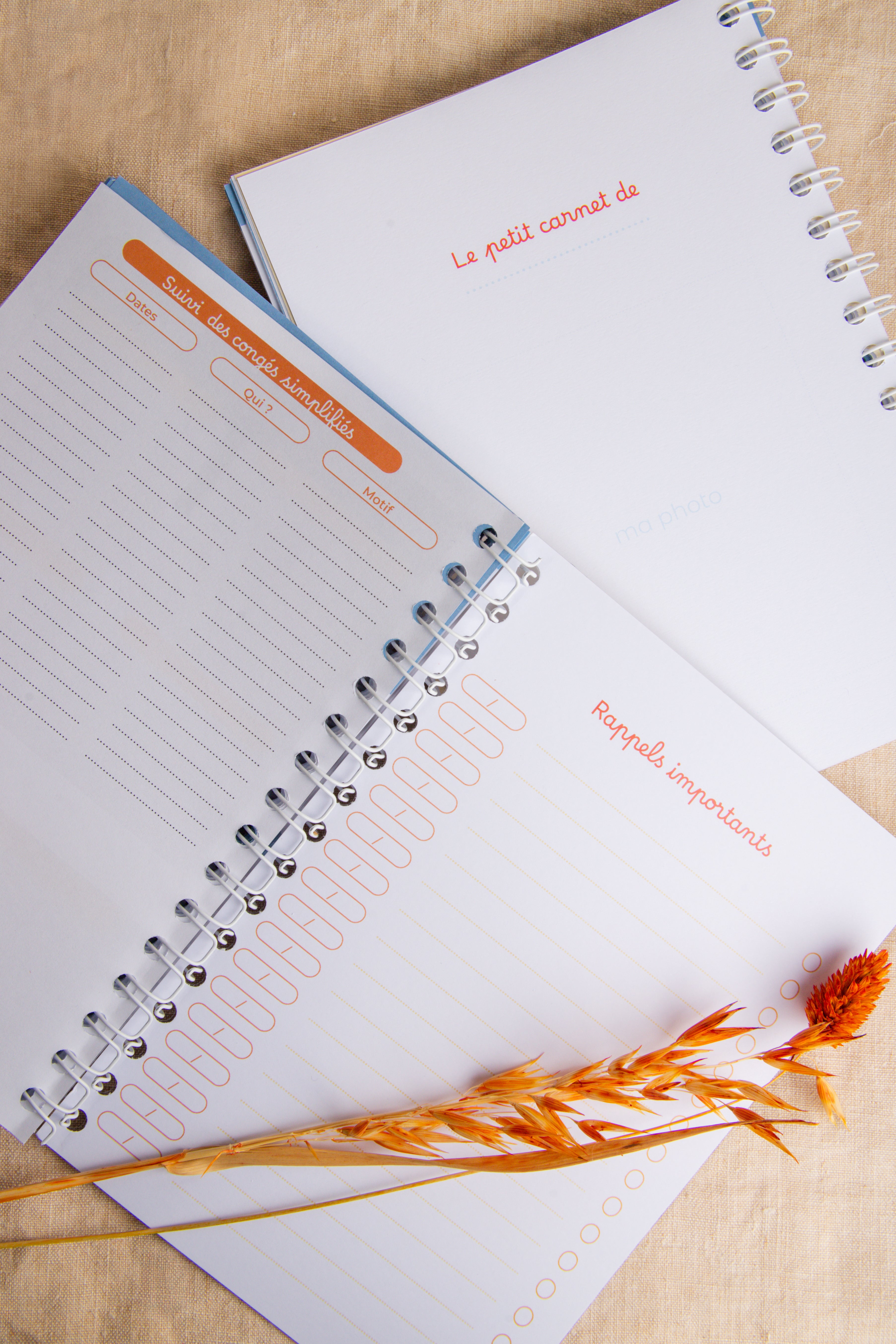 Carnet de liaison bébé ou enfant - Journal de garde