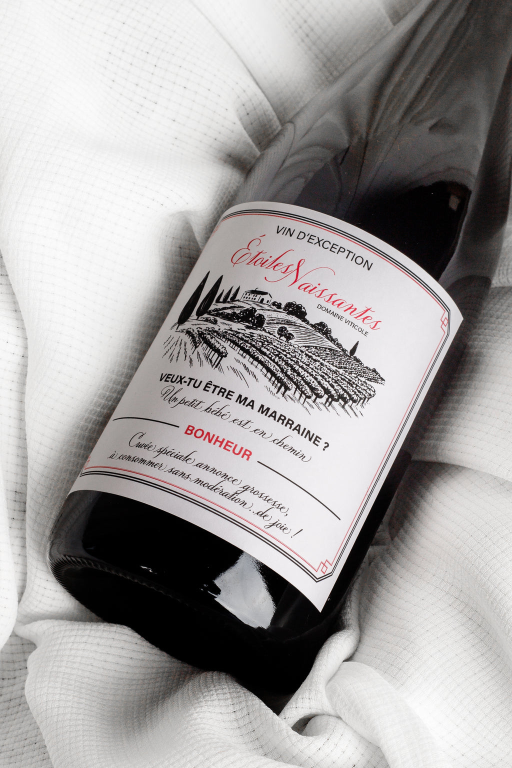 Étiquettes vin annonce de grossesse
