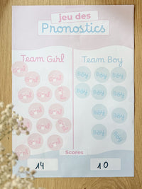 Affiche Jeu des pronostics Gender Reveal – A3