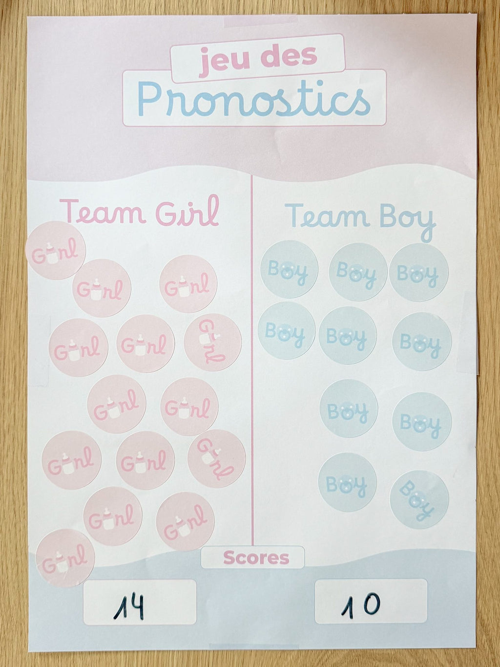 Affiche Jeu des pronostics Gender Reveal – A3