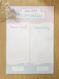 Affiche Jeu des pronostics Gender Reveal – A3