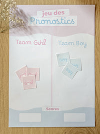 Affiche Jeu des pronostics Gender Reveal – A3