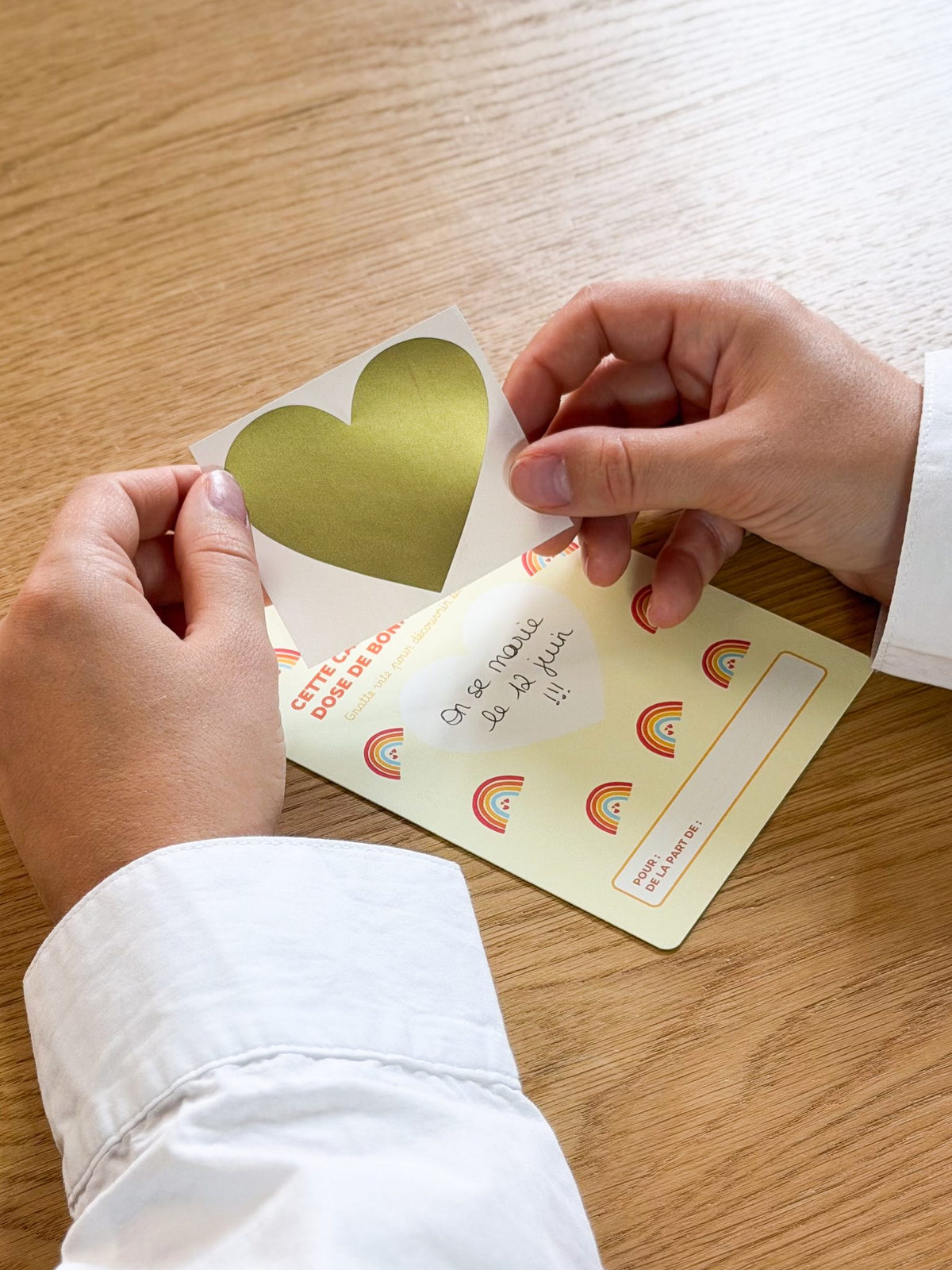 Carte à gratter personnalisée – Une dose de bonheur intense