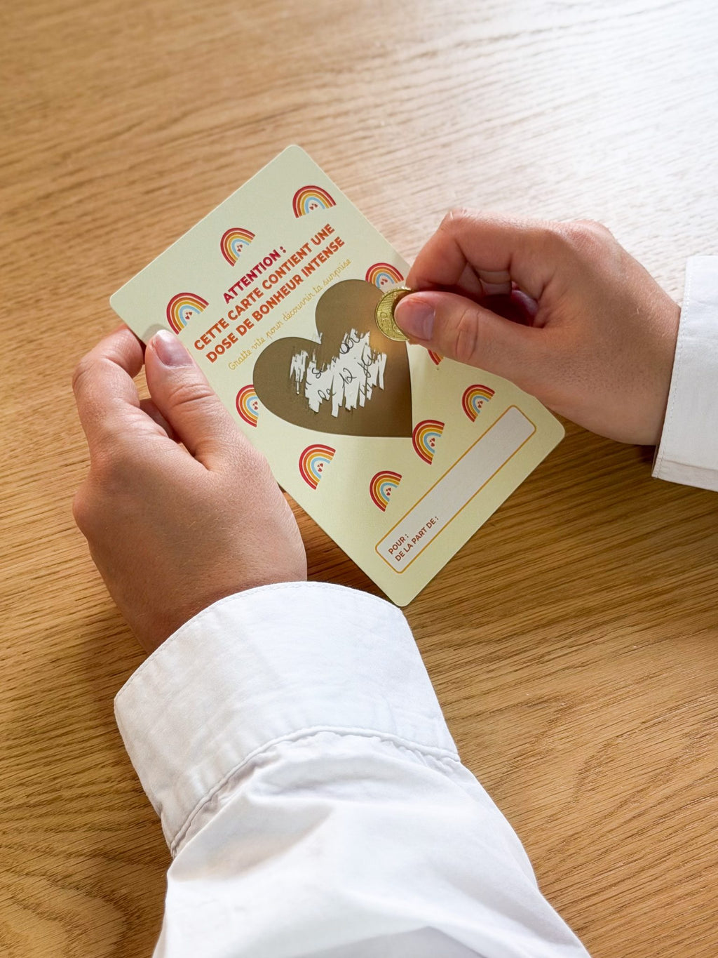 Carte à gratter personnalisée – Une dose de bonheur intense