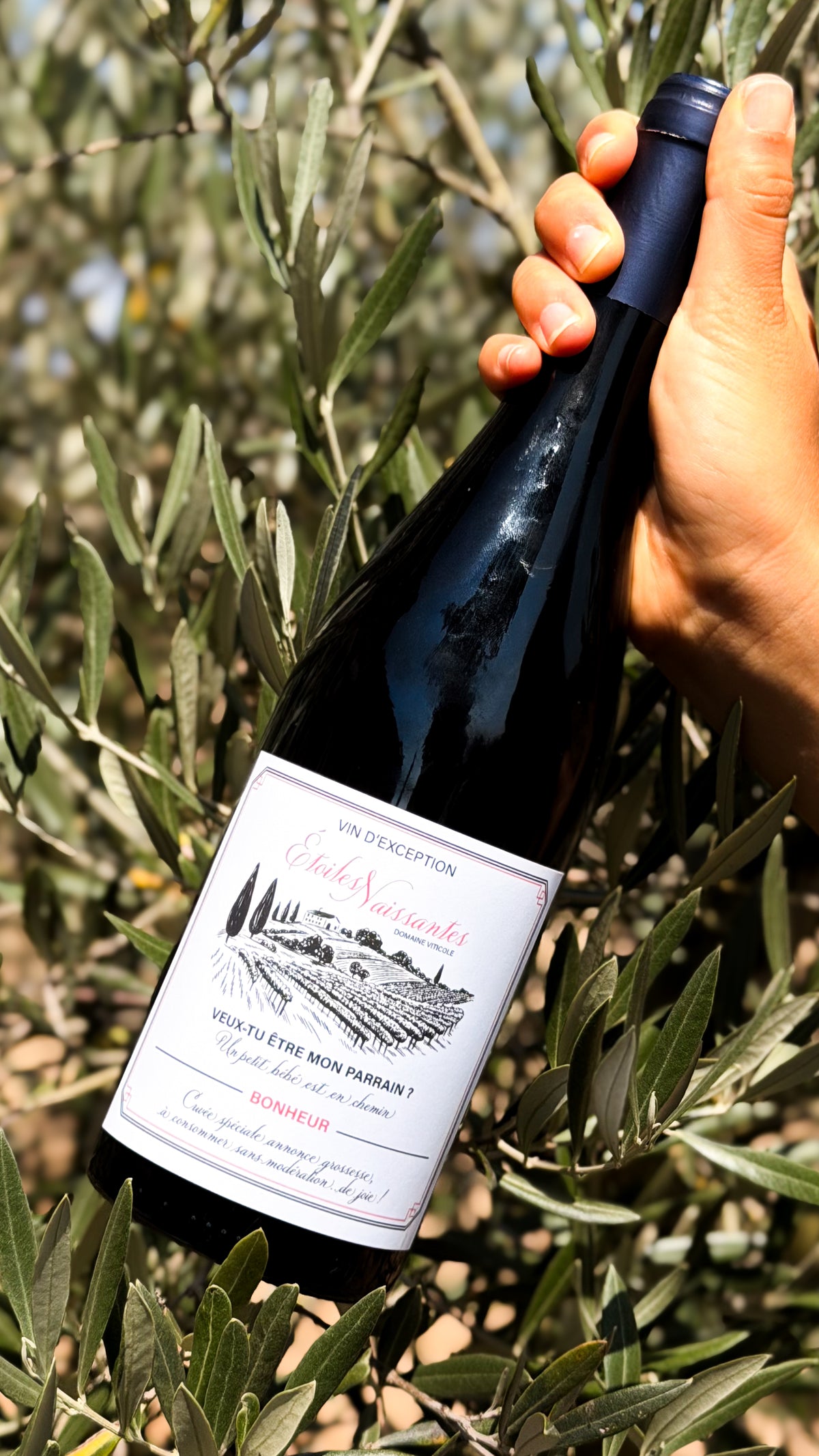 Étiquettes vin annonce de grossesse