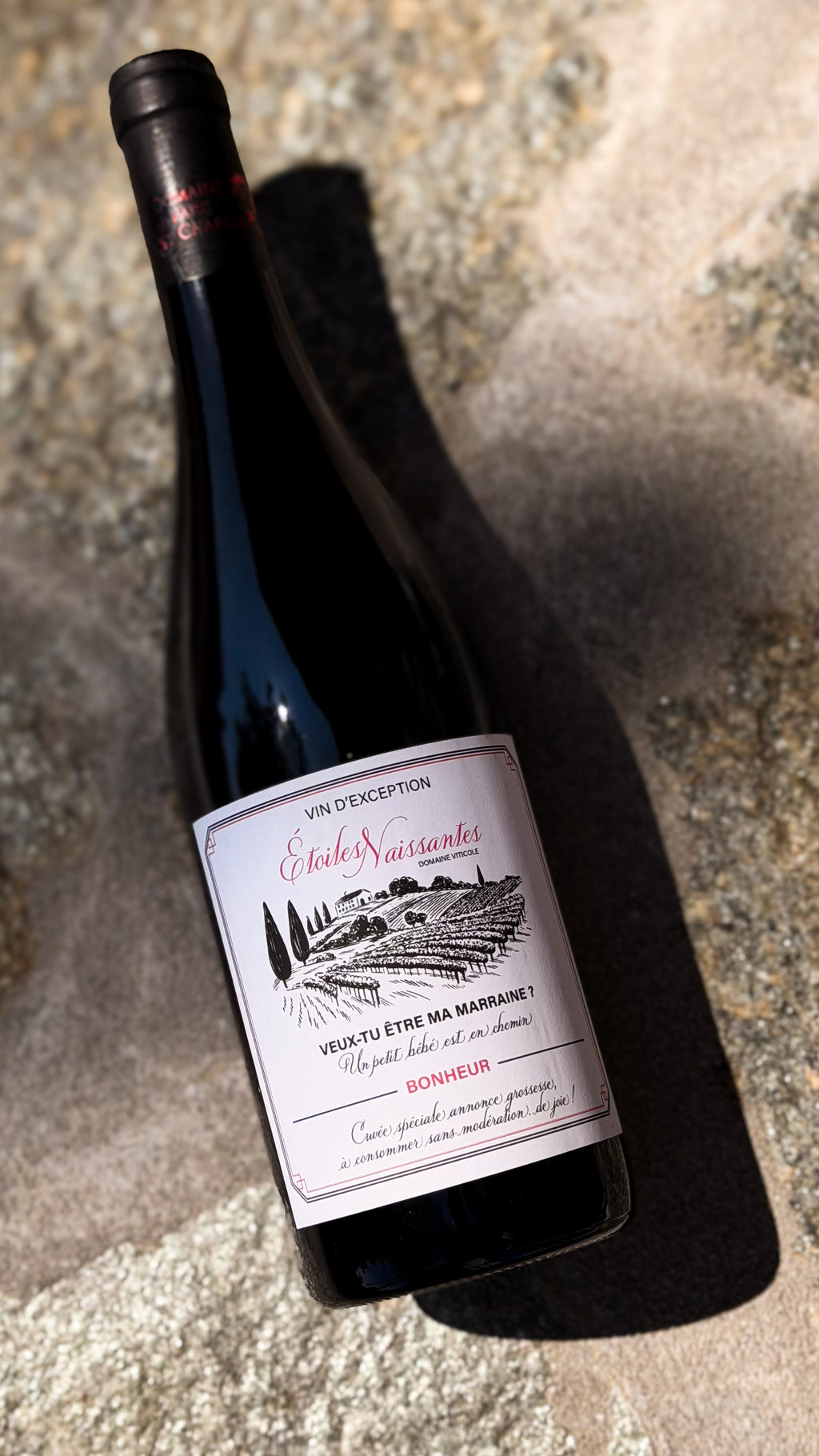 Étiquettes vin annonce de grossesse