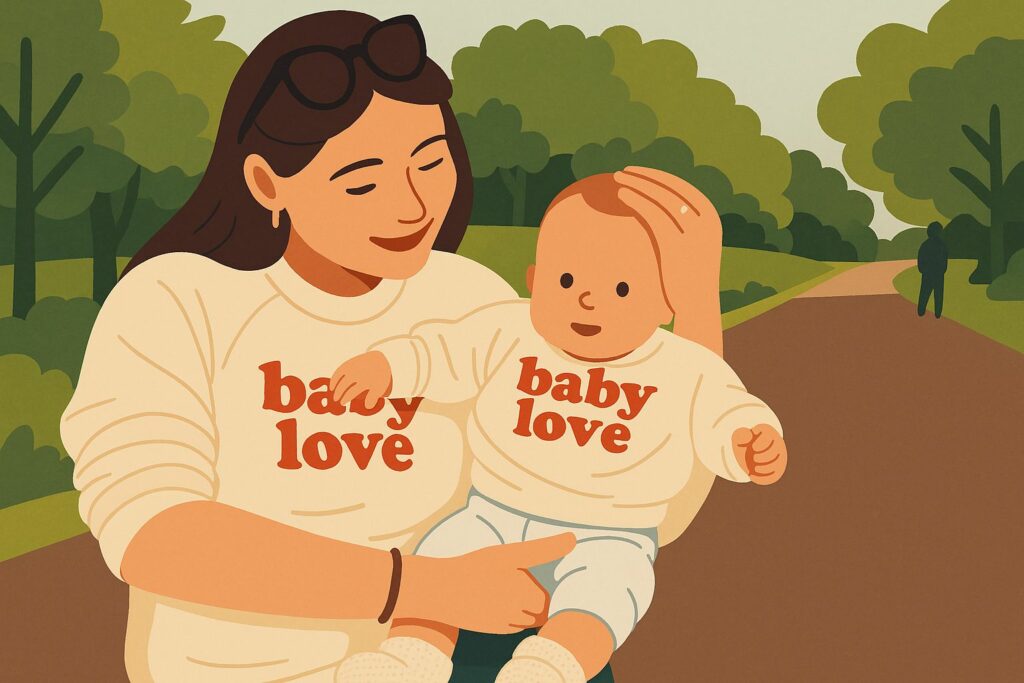 Illustration maman et enfant